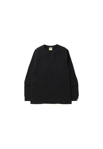 BAPE A Bathing Ape Head One Point L/S Tee Pure Black