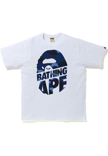 BAPE Color Camo Peek Ape Head T-Shirt White/Navy