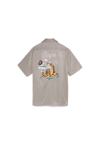 BAPE Japan Culture Open Collor Shirt Grey