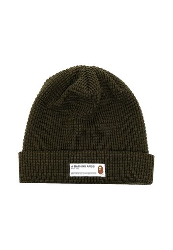 BAPE A Bathing Ape Waffle Knit Cap Olivedrab