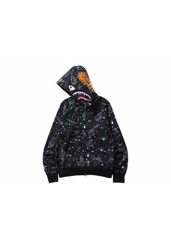 BAPE Space Camo Shark WGM Full-Zip Hoodie Black