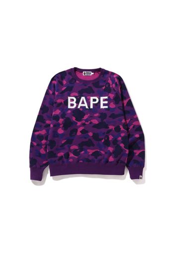 BAPE Color Camo Crystal Stone Relaxed Fit Crewneck Sweatshirt (SS22) Purple