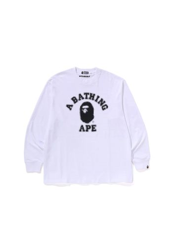 BAPE College Relaxed Fit L/S Tee White