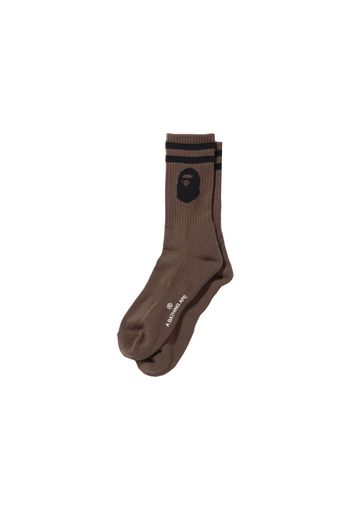 BAPE Ape Head Socks Brown