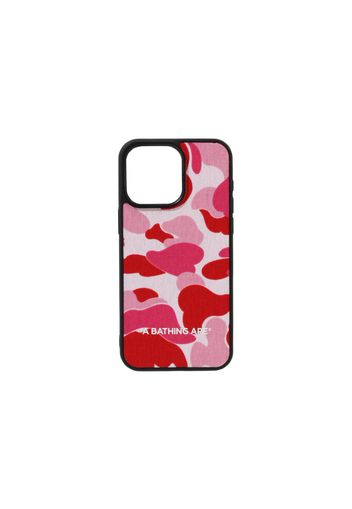 BAPE ABC Camo Cloth Fabric iPhone 15 Pro Max Case Pink