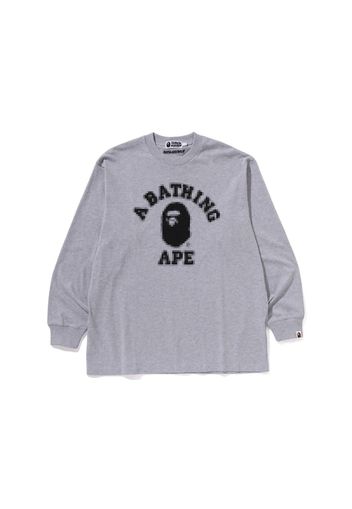 BAPE College Relaxed Fit L/S Tee Gray