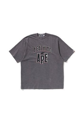 BAPE Crack Print Pattern Logo Relaxed Fit Tee Black