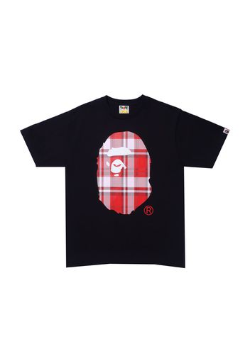 BAPE Check Gift Ape Head Tee Black