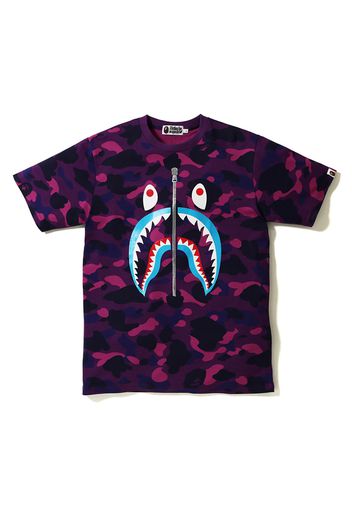 BAPE Color Camo Shark Blue Mouth Tee Purple