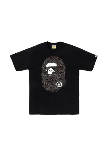 BAPE Layered Line Camo Big Ape Head Tee Black/Black