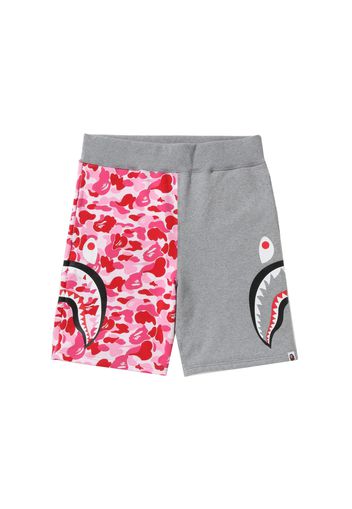 BAPE ABC Camo Side Shark Sweat Shorts Pink