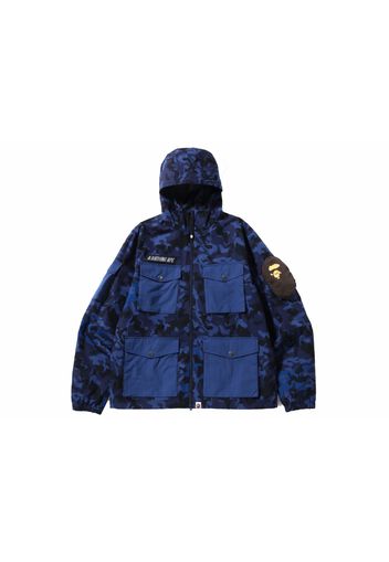 BAPE Sand Camo Multi Pocket Hoodie Jacket Navy