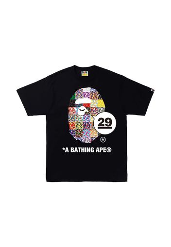 BAPE A Bathing Ape 29th Anniversary Ape Head Tee Black