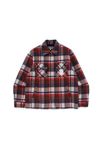 BAPE Check Zip CPO Jacket Red