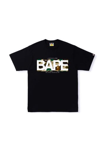 BAPE 1st Camo BAPE Logo Tee Black Yellow