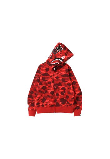 BAPE Color Camo Shark Full Zip Hoodie (SS22) Red