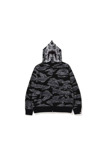 BAPE Tiger Camo Tiger Relaxed Fit Full Zip Hoodie (FW22) Black