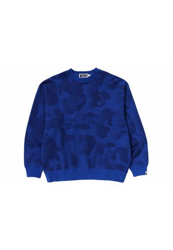 BAPE Ink Camo Ape Head Badge Crewneck Blue