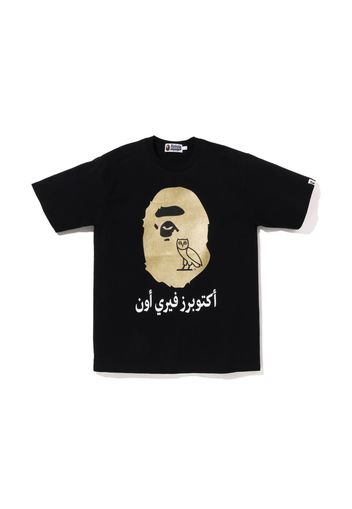 BAPE x OVO Ape Head Tee Black Gold