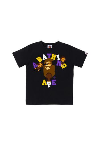 BAPE Kids Colors College Milo Tee Black