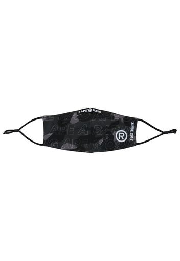 BAPE Text Color Camo Mask Black