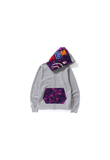 BAPE Color Camo Shark Full Zip Hoodie Gray