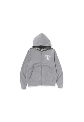 BAPE College Relaxed Fit Full Zip Hoodie (SS23) Grey