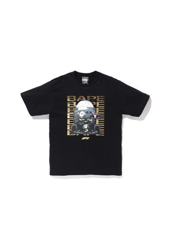 BAPE x F1 Photo Ape Head Tee Black