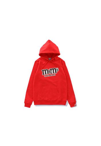 BAPE x M&M's Mens College Pullover Hoodie Red