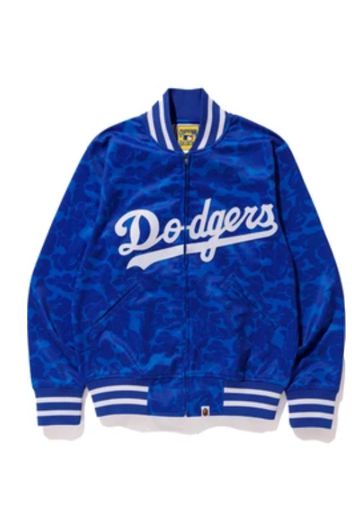 BAPE x Mitchell & Ness Dodgers Jacket Blue