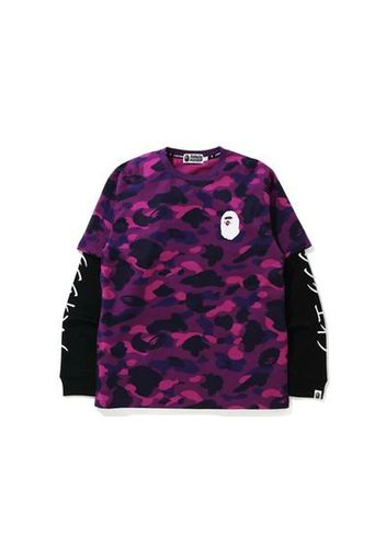 BAPE Color Camo Katakana Layered LS Tee Purple