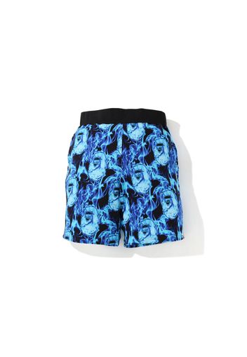 BAPE Flame Wide Sweatshort Blue