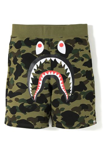 BAPE 1st Camo Shark Sweat Shorts Green