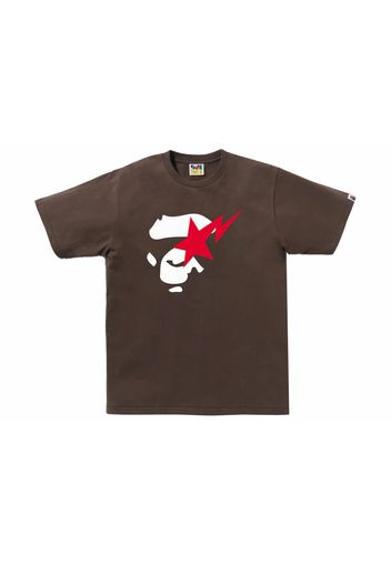 BAPE Ape Face Sta Tee Brown