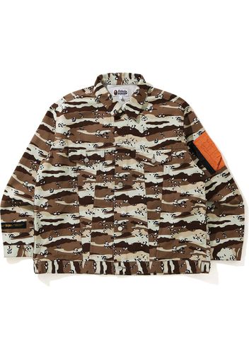 BAPE Desert Camo Loose Fit Trucker Jacket Beige