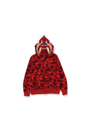 BAPE Color Camo Double Shark Full Zip Hoodie (SS24) Red