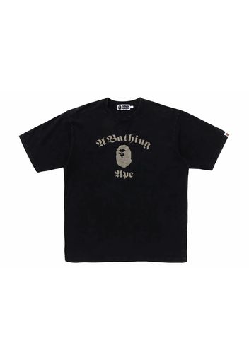 BAPE A Bathing Ape Overdye Relaxed Fit Tee Black