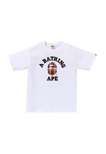 BAPE Check College Tee White