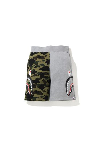 BAPE 1st Camo Side Shark Sweatshort Grey/Green