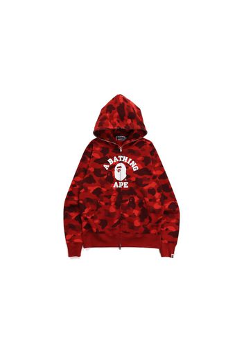 BAPE Color Camo College Full Zip Hoodie (FW21) Red