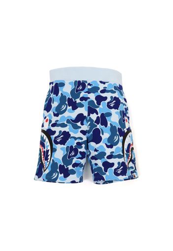 BAPE Big ABC Camo Side Shark Sweat Shorts Blue