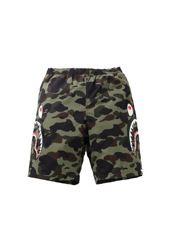 BAPE 1st Camo Side Shark Beach Shorts Green