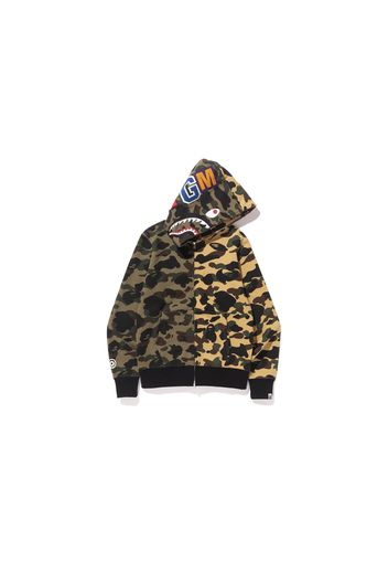 BAPE 1st Camo Half Shark Full Zip Hoodie Green Camo