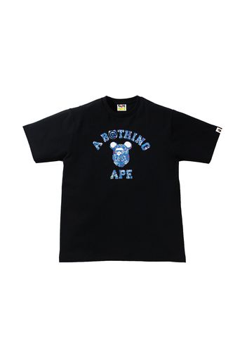 BAPE x Medicom Toy Bearbrick Camo Bear College Tee Black