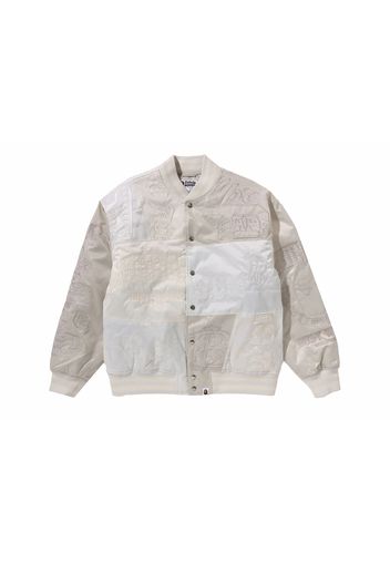 BAPE Patchwork Varsity Jacket Ivory