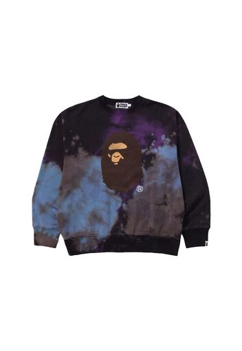 BAPE Tie Dye Ape Head Relaxed Fit Crewneck Sweatshirt Black