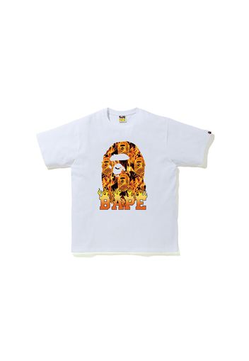 BAPE Ape Head Flame T-Shirt White/Orange