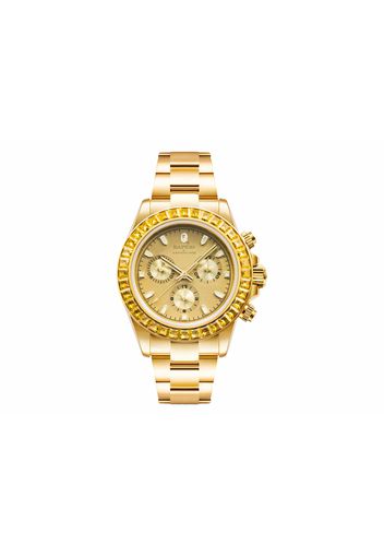 BAPE Type 4 BAPEX Crystal Stone Gold Watch Gold