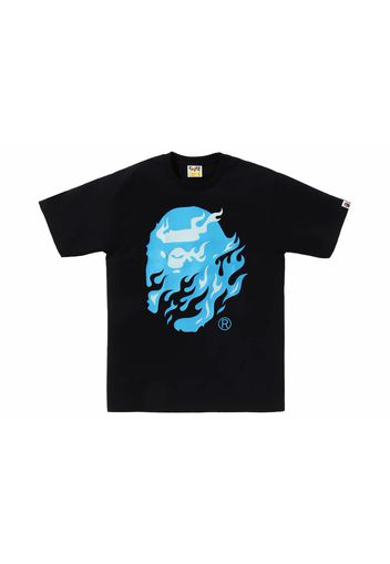 BAPE Flame Ape Head Tee Black/Blue