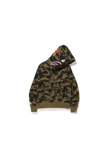 BAPE 1st Camo Shark Full Zip Hoodie Green